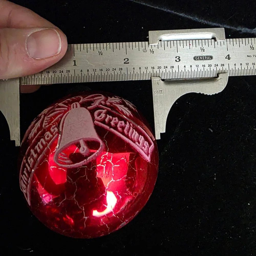Set of 5 Vintage Red Christmas Ornaments Shiny Brite Poland Japan Hong Kong‎